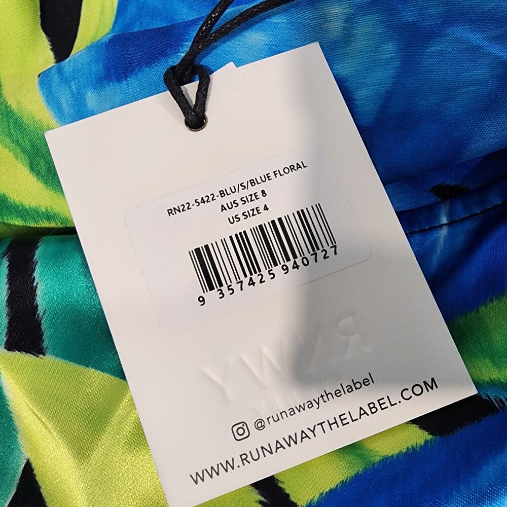 RNWY Runaway The Label Barzilio Dress One Shoulder Satin Maxi US 4/SMALL NWT - Picture 5 of 6